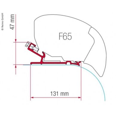 Fiamma markizės laikiklis F65 »KIT AUTOCRUISE« Fiamma markizės laikiklis F65 »KIT AUTOCRUISE«