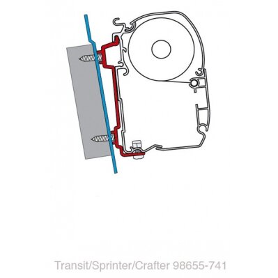 FIAMMA Adapteris Ford Transit/ Sprinter/VW Crafter 06 (TURIME) FIAMMA Adapteris Ford Transit/ Sprinter/VW Crafter 06 (TURIME)