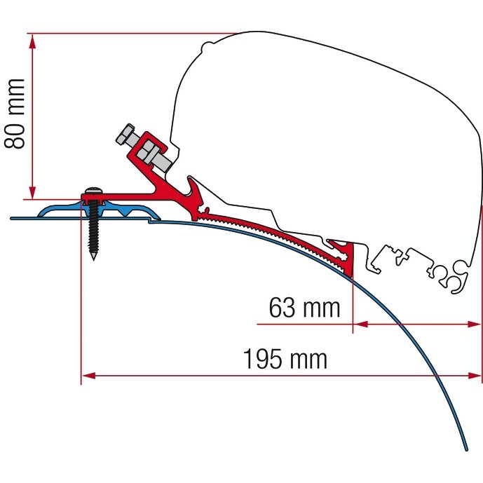 Fiamma Adapter Kit F80 Laika Kreos nuo 2021 m