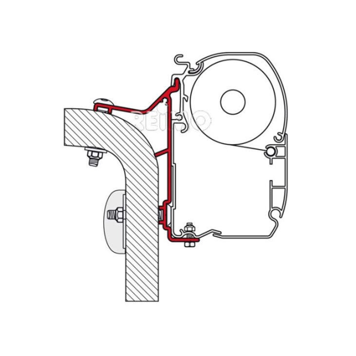 Fiamma sieninis tvirtinimo adapteris Hymer Van / B2 Fiamma sieninis tvirtinimo adapteris Hymer Van / B2