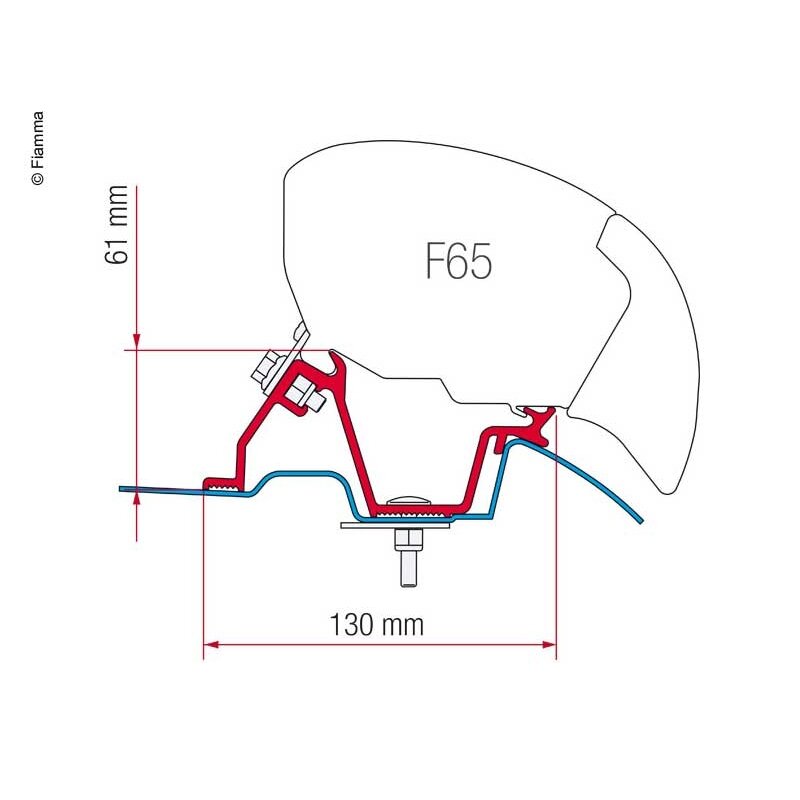 Fiamma Adapteris Sprinter aukštu stogu F65 Eagle 400 Fiamma Adapteris Sprinter aukštu stogu F65 Eagle 400