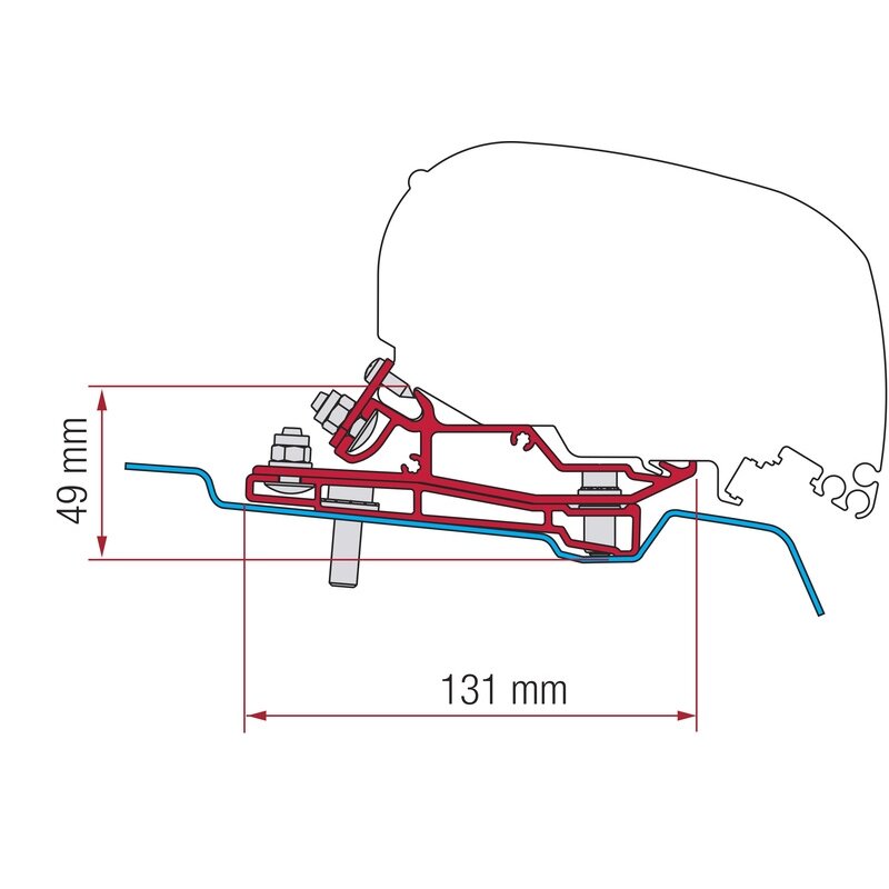 Fiamma Adapteris Ford Transit H3/L4 nuo 2014m. 400cm Fiamma Adapteris Ford Transit H3/L4 nuo 2014m. 400cm