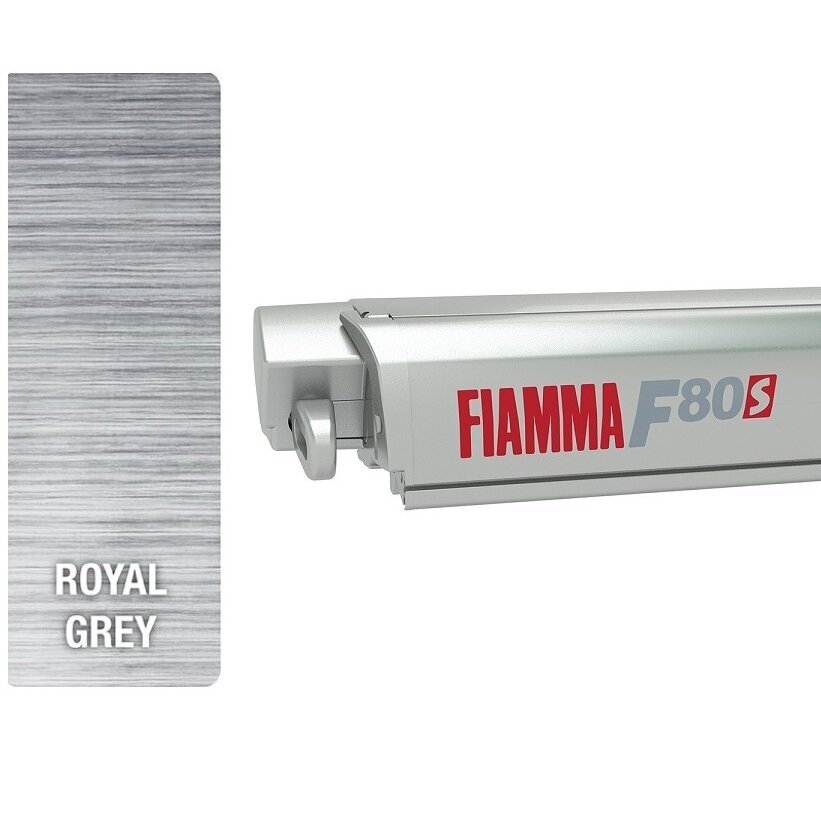 Fiamma F80s stoginė markizė sidabrinė, tentas pilkas Fiamma F80s stoginė markizė sidabrinė, tentas pilkas