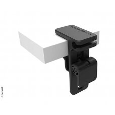 Flextrash šiukšliadėžės stalo laikiklis, juodas, skirtas stalams nuo 0,5 iki 4 cm