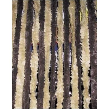 Fleece užuolaidos 56 x 205 ruda/smėlio spalvos nameliams ant ratų ir.karavanas