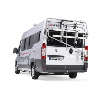 Laikiklio sistema su pertvarkymo komplektu 3 dviračiams, Fiat Ducato nuo 2006m Laikiklio sistema su pertvarkymo komplektu 3 dviračiams, Fiat Ducato nuo 2006m