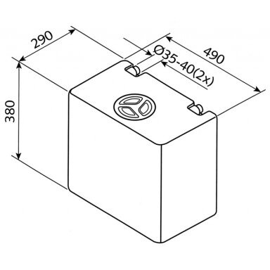 Gėlo ir nuotekų bakas 50l EV1004