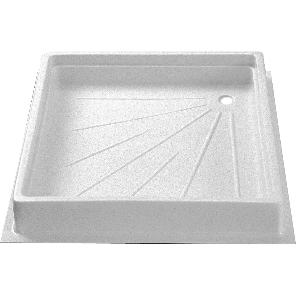 Grynai baltas dušo padėklas, 675 x 110 x 675 mm Grynai baltas dušo padėklas, 675 x 110 x 675 mm