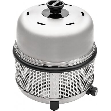 Grill Premier+ dujinis grilis deluxe su grilio plokšte Griddle Plus+ sidabrinė