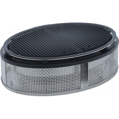 Grill Supreme Deluxe su kepsnine, sidabrinė 1 Grill Supreme Deluxe su kepsnine, sidabrinė 1