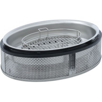 Grill Supreme Deluxe su kepsnine, sidabrinė 2 Grill Supreme Deluxe su kepsnine, sidabrinė 2