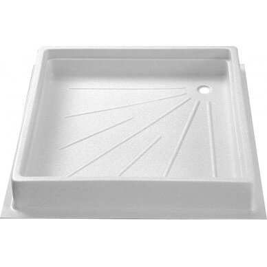 Grynai baltas dušo padėklas, 675 x 110 x 675 mm Grynai baltas dušo padėklas, 675 x 110 x 675 mm
