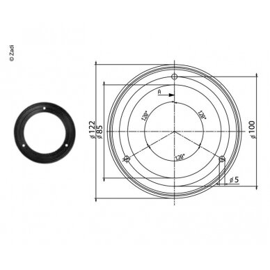 Guminis tarpiklis 123x84mm įpylimo angai juodas Guminis tarpiklis 123x84mm įpylimo angai juodas