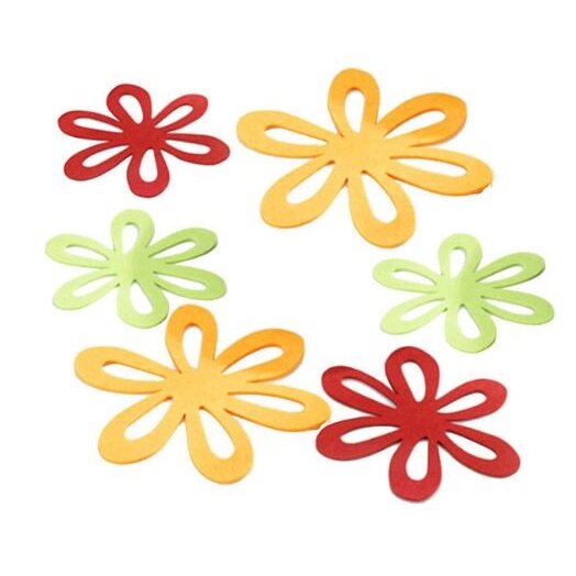 Įbrėžimų apsaugos intarpas veltinio gėlė 6-PC. Įbrėžimų apsaugos intarpas veltinio gėlė 6-PC.