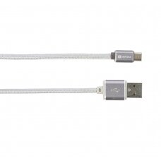 Įkrovimo kabelis USB prie Micro USB Steel Line