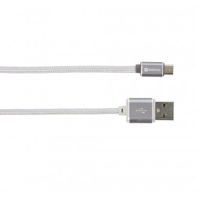 Įkrovimo kabelis USB prie Micro USB Steel Line