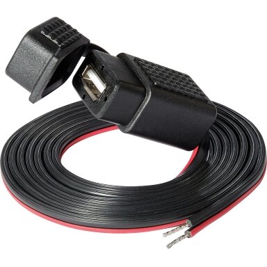 Įkrovimo prievado adapteris USB 12 V laido ilgis 1,8 m Įkrovimo prievado adapteris USB 12 V laido ilgis 1,8 m