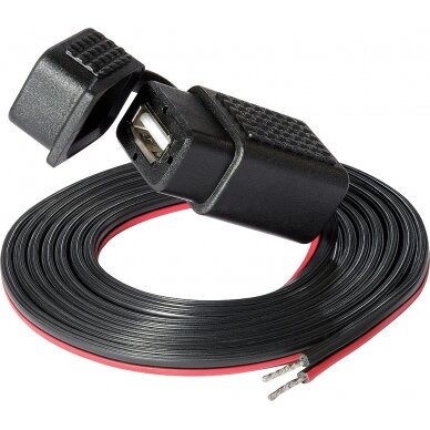 Įkrovimo prievado adapteris USB 12 V laido ilgis 1,8 m 1