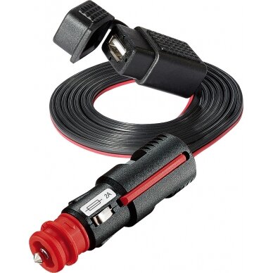 Įkrovimo prievado adapteris USB 12 V laido ilgis 1,8 m Įkrovimo prievado adapteris USB 12 V laido ilgis 1,8 m