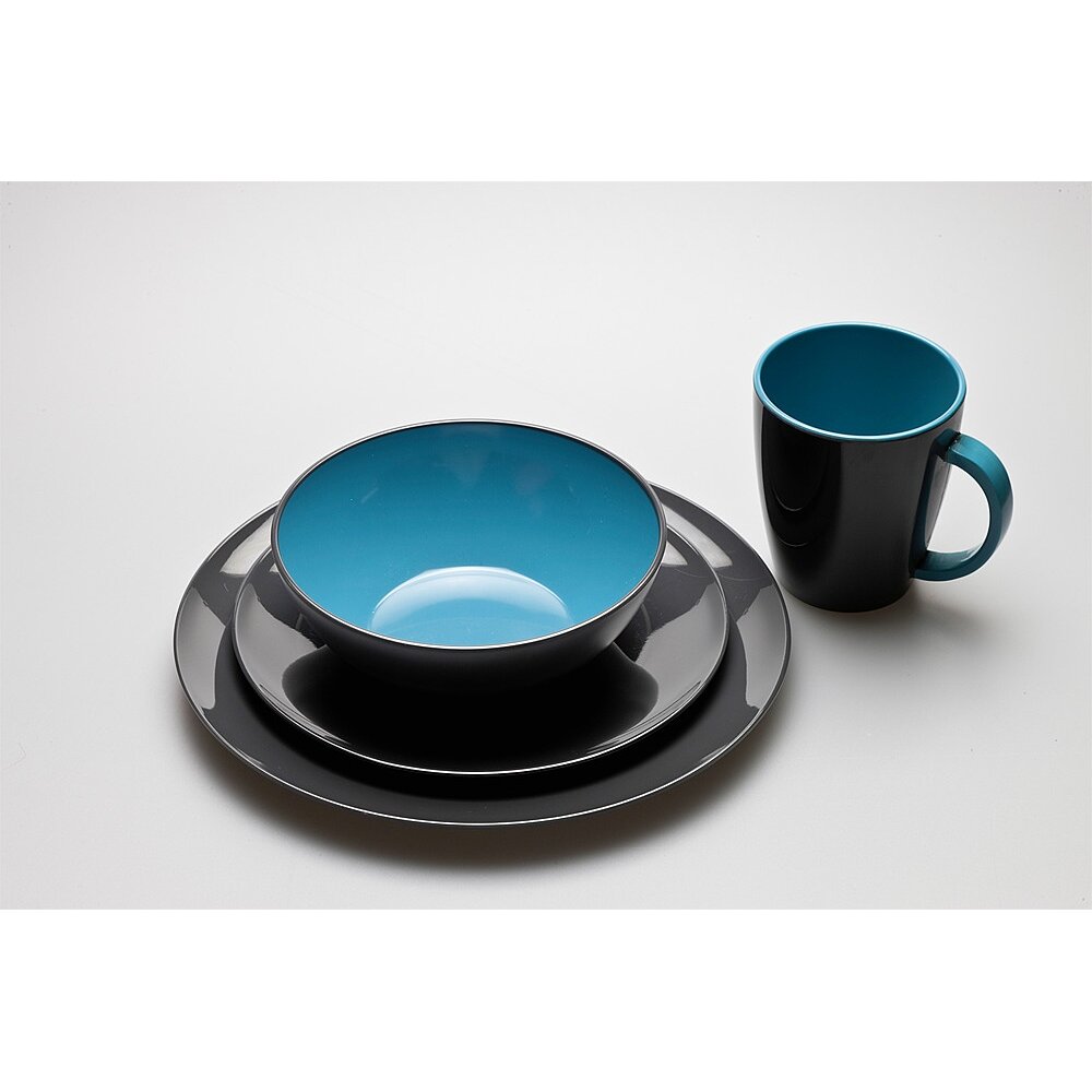 Indų rinkinys Melamine Grey Line, 12 vnt 1 Indų rinkinys Melamine Grey Line, 12 vnt 1