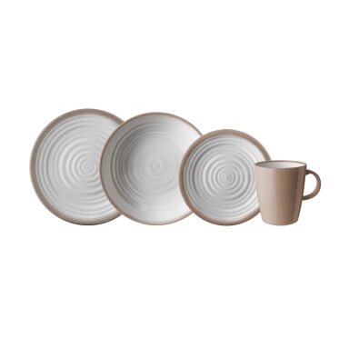 Indų plovimo rinkinys „Apollo Stone Touch 16-PC“.
Kremas/smėlio spalvos