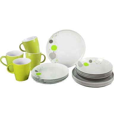 Indų rinkinys Space 16 vnt.
balta/pilka/kalkė