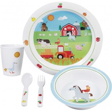 Indų rinkinys Farm Kids Boy 5 vnt. Indų rinkinys Farm Kids Boy 5 vnt.