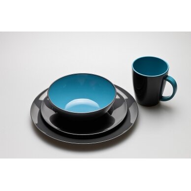 Indų rinkinys Melamine Grey Line, 12 vnt 1 Indų rinkinys Melamine Grey Line, 12 vnt 1