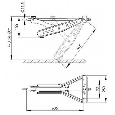 Įstumiama atrama Plus 1000 kg/short 1 Įstumiama atrama Plus 1000 kg/short 1