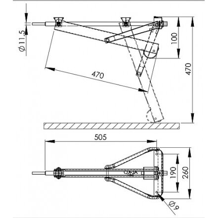 Įstumiama atrama Kompaktiška 800 kg 1