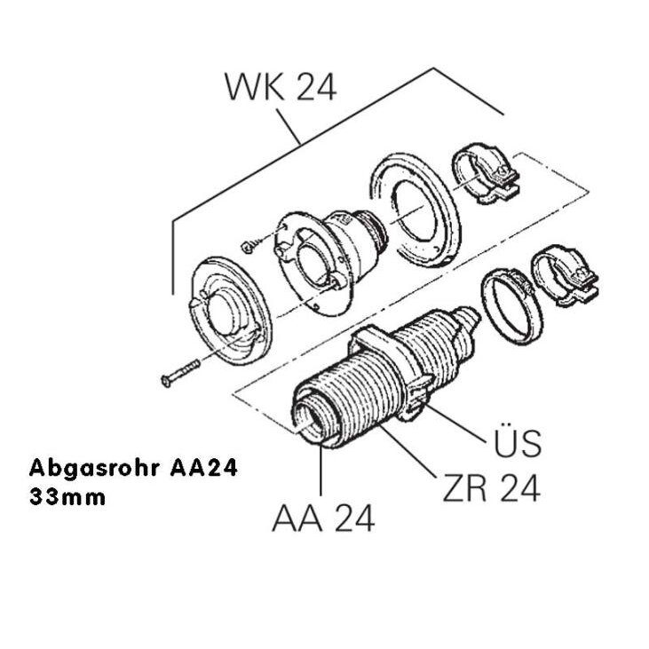 Išmetimo vamzdis E2400 AA24 33mm
