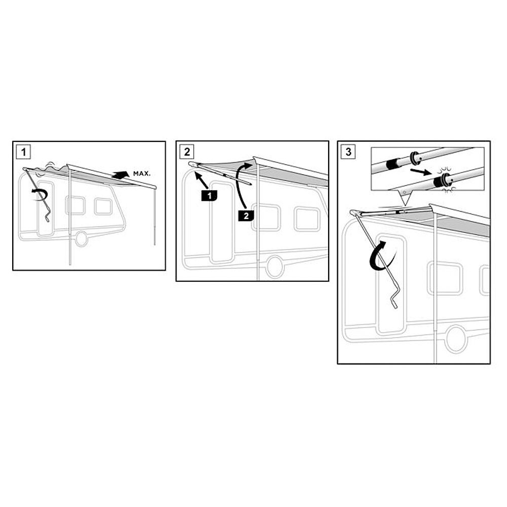 Įtempimo strypas makizei Thule 1200 ilgis 250 cm 2 Įtempimo strypas makizei Thule 1200 ilgis 250 cm 2