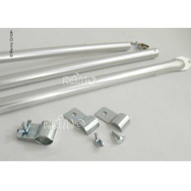 Įtempimo strypas išlenktas 210-275cm aliuminio Ø25mm 3 dalių