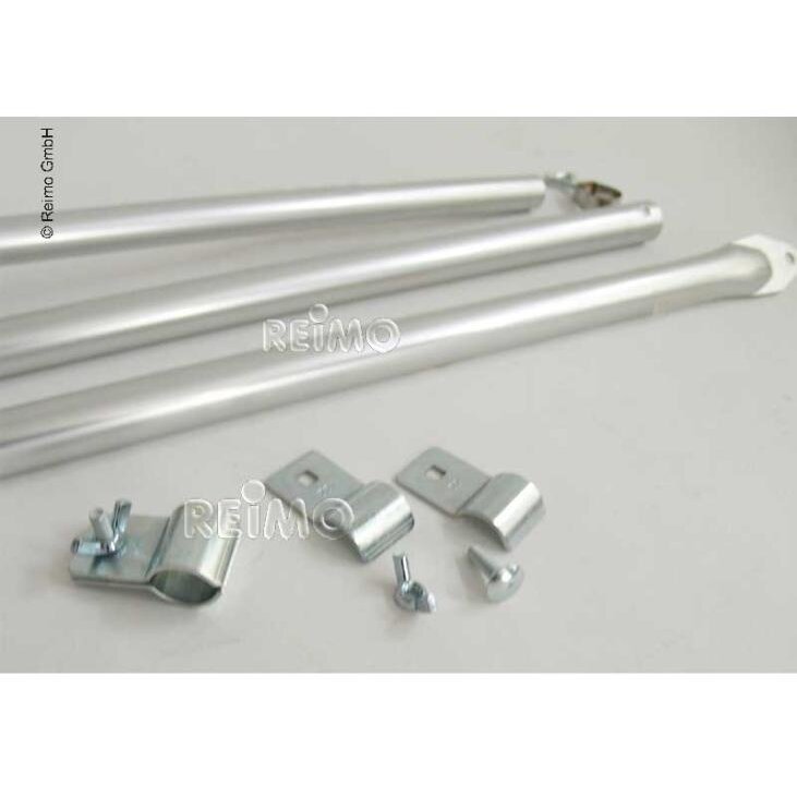 Įtempimo strypas išlenktas 210-275cm aliuminio Ø25mm 3 dalių 1