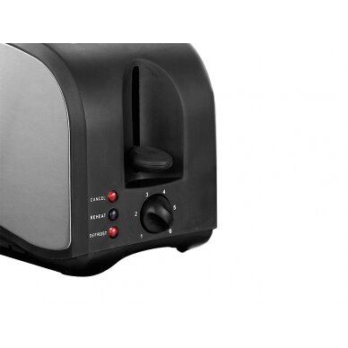 Juodos spalvos skrudintuvas su nerūdijančiu plienu 800 W 3 Juodos spalvos skrudintuvas su nerūdijančiu plienu 800 W 3