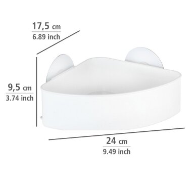 Kampinė lentyna Static-Loc® Osimo balta