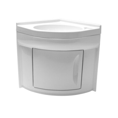 Kampinis praustuvas 418x418x510 mm + spintelė