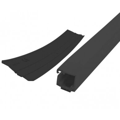 Kabelio kanalas 15x15mm 20m rulonas juodas su dvipuse lipnia juosta