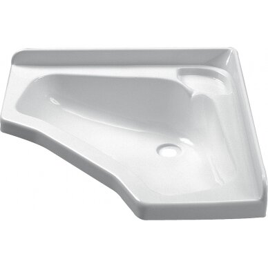 Kampinis praustuvas grynai baltas, 438 x 125 x 438 mm Kampinis praustuvas grynai baltas, 438 x 125 x 438 mm