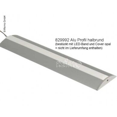 Karbest aliuminio profilis LED juostoms, ilgis 1,5m, pusapvalis 3 Karbest aliuminio profilis LED juostoms, ilgis 1,5m, pusapvalis 3