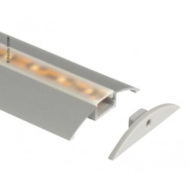 Karbest aliuminio profilis LED juostoms, ilgis 1,5m, pusapvalis 5