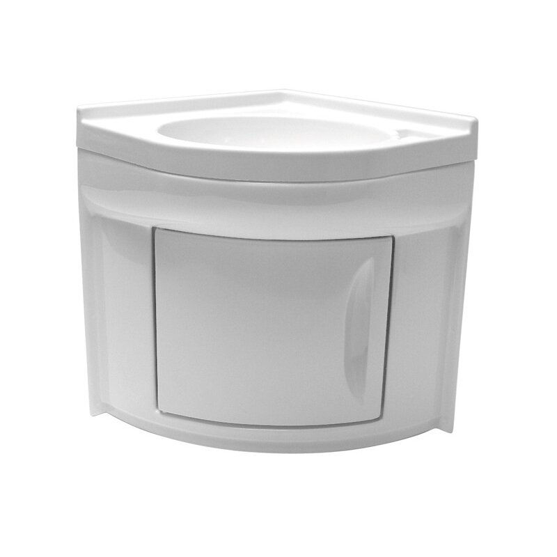 Kampinis praustuvas 418x418x510 mm + spintelė Kampinis praustuvas 418x418x510 mm + spintelė