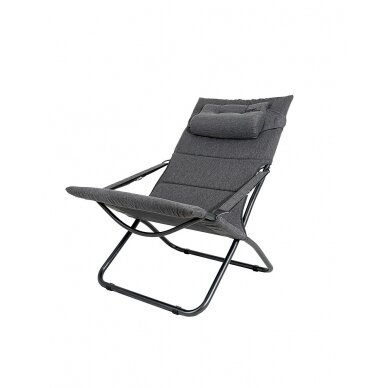 Kėdė Lounger Tex-Supreme, aliuminio, pilka Kėdė Lounger Tex-Supreme, aliuminio, pilka