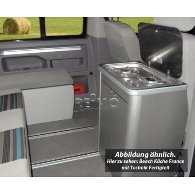 Kitchen France high gloss black - virtuvės modulis VW T6/5 California Beach su technologija Kitchen France high gloss black - virtuvės modulis VW T6/5 California Beach su technologija