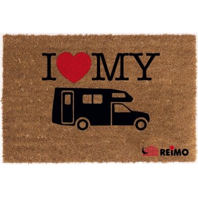 Kokoso kilimėlis 50x25cm - su užrašu "Motorhome" Kokoso kilimėlis 50x25cm - su užrašu "Motorhome"
