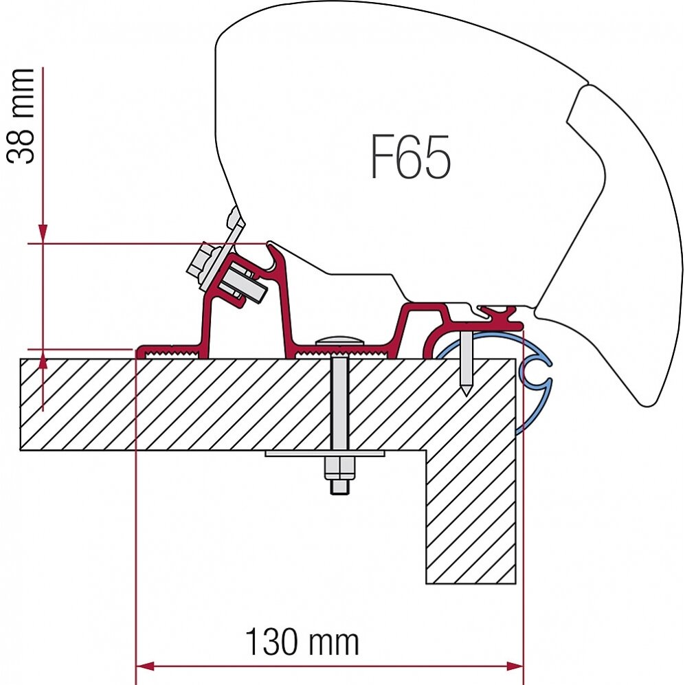 Komplektas Caravan Standard 2 atramos 50cm 2 atramos 30cm
