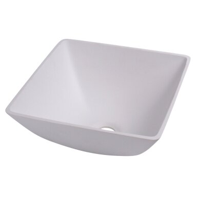 Kvadratinis praustuvas baltas, matmenys: 290x290mm H135mm