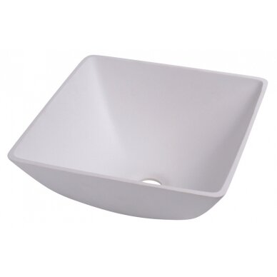 Kvadratinis praustuvas baltas, matmenys: 290x290mm H135mm Kvadratinis praustuvas baltas, matmenys: 290x290mm H135mm