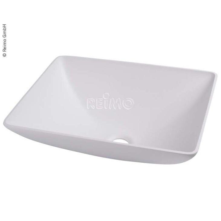 Kvadratinis praustuvas baltas, matmenys: 350x260mm H135mm Kvadratinis praustuvas baltas, matmenys: 350x260mm H135mm