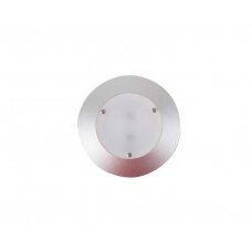 LED 12 voltų įmontuota lempa Discus 3W, aliuminio sidabro